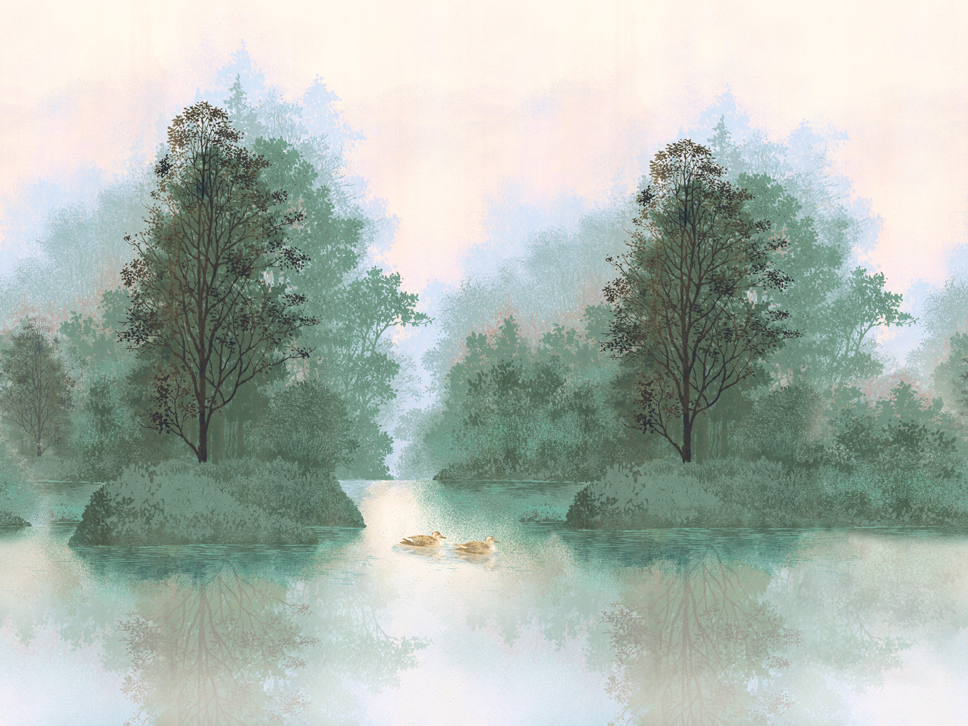 Панно Loymina Пейзаж Английские озера ART8 005 3×4